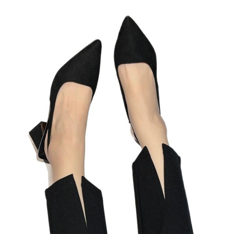 The New Style of Shoes Is A Shallow-mouthed One-strap Thick-heeled High-heeled Sandal