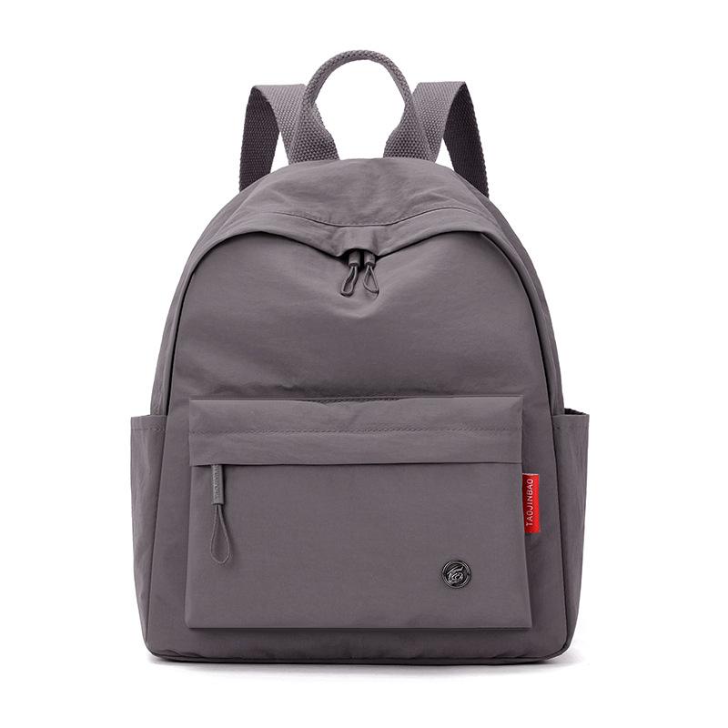 Schoolbag1011 New Backpack Women's Solid Color Versatile Light Travel Oxford Cloth Small Backpack Student Class Commuter Bag