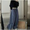 Pantaloni larghi vintage da donna, oversize, hip hop, con coulisse, tasca alla moda, pantaloni cargo casual da ufficio, pantaloni larghi da donna, autunno inverno