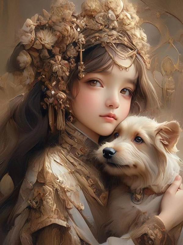 Ženy a koně Diamantová malba Nové přírůstky Zvířata Domácí kutily Plný Čtverec Kulatý Vrták Kamínková výšivka Dívka Psík Mozaika Sady křížkového stehu Nástěnné dekorace