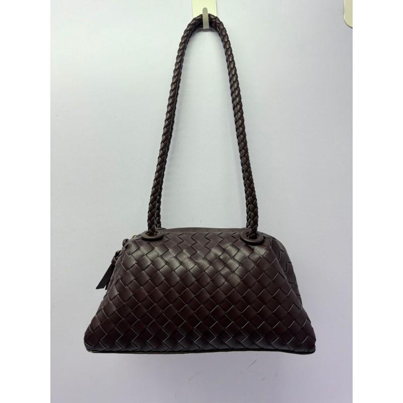 Woven PU Pillow Bag Women Small Structured Shoulder With Zip Crossbody Or Underarm Style