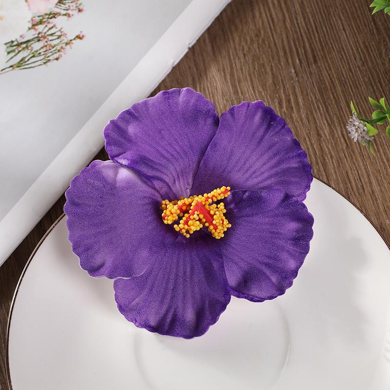 5Pcs 10CM Hawaiian Flower Hair Clip Summer Beach Birthday Party Decoration Wedding Gift Artificial Flower Girls Hair Accessories