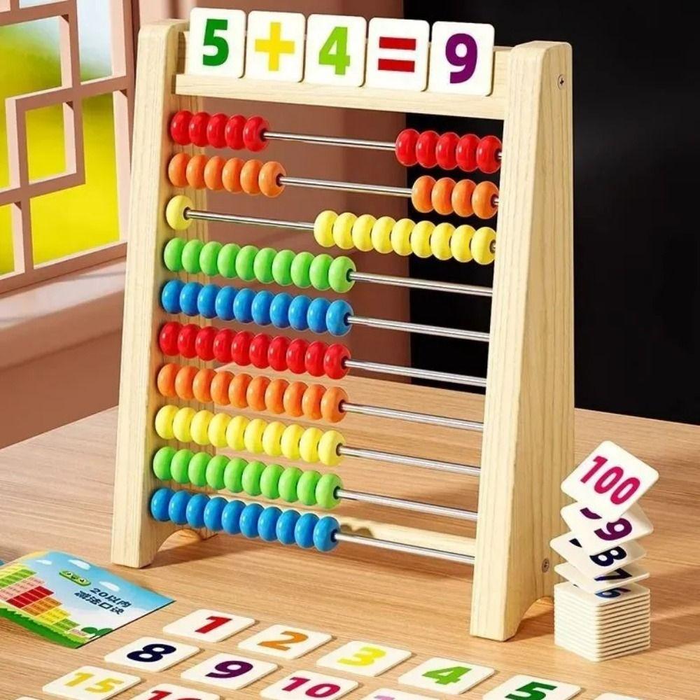 Calculating Beads Number Arithmetic Abacus Wooden Early Math Learning Toy  3-6 Year Olds Toys