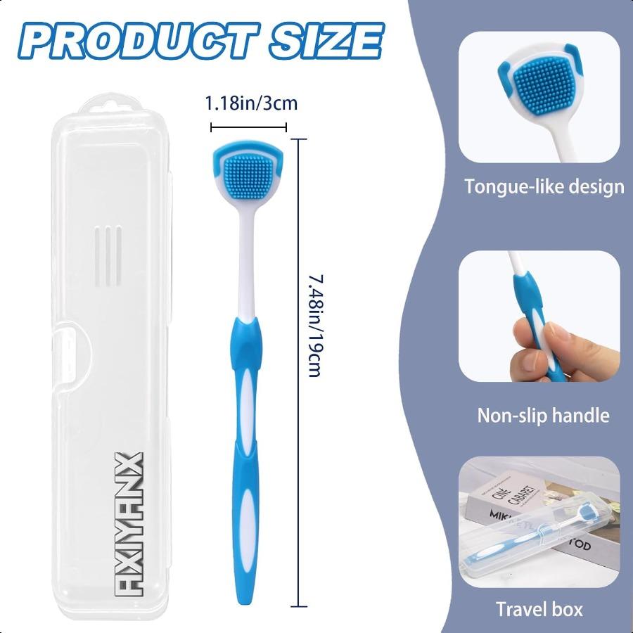 

Скребок для языка для взрослых 5 шт. Очиститель языка Скребок для языка с футляром Щетка для языка Помогает бороться с неприятным запахом изо рта Скребок для языка Держите United States