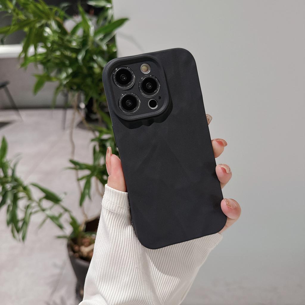 Apple Wrinkle 15 Mobile Phone Case Suitable for High-end Solid Color IPhone 16PROMAX Anti-fall Mobile Phone Protection Case