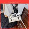 Street Style Bow Tie Shoulder Bag With Sewn Details For Daily Use