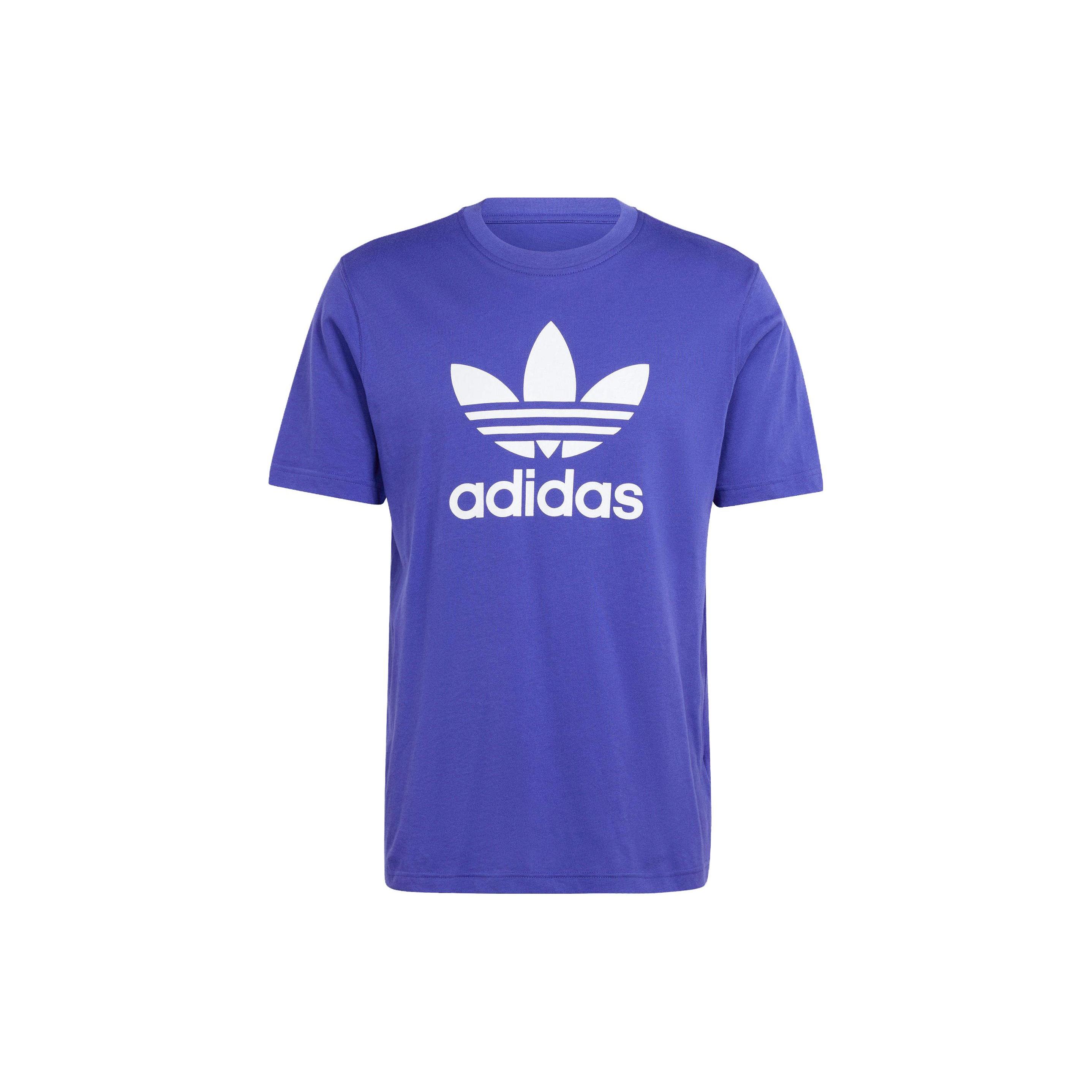 adidas Adicolor Trefoil T-Shirt Asia Sizing Purple White Men s IR7982 M