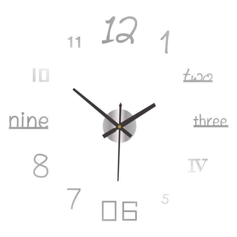 Creative Luminous Diy Wall Clock, Artistic Clock for Living Room and Bedroom, Non-drilling Wall Clock, Nordic Simple and Silent Clock