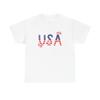 Patriotic USA T-Shirt, Unisex Heavy Cotton Tee, Independence Day Gift