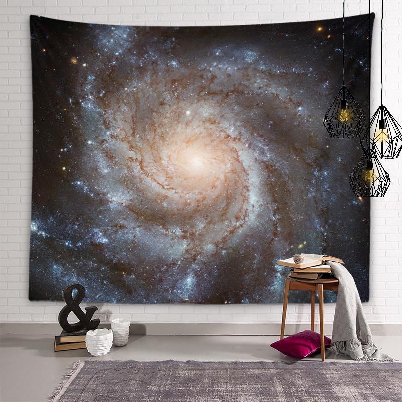 Mysteriöse Milchstraßen-Galaxie Wandteppich Schwarzes Loch Planet Wandkunst Dekoration Schlafsaal Ästhetik Wohnzimmer Schlafzimmer Heimdeko