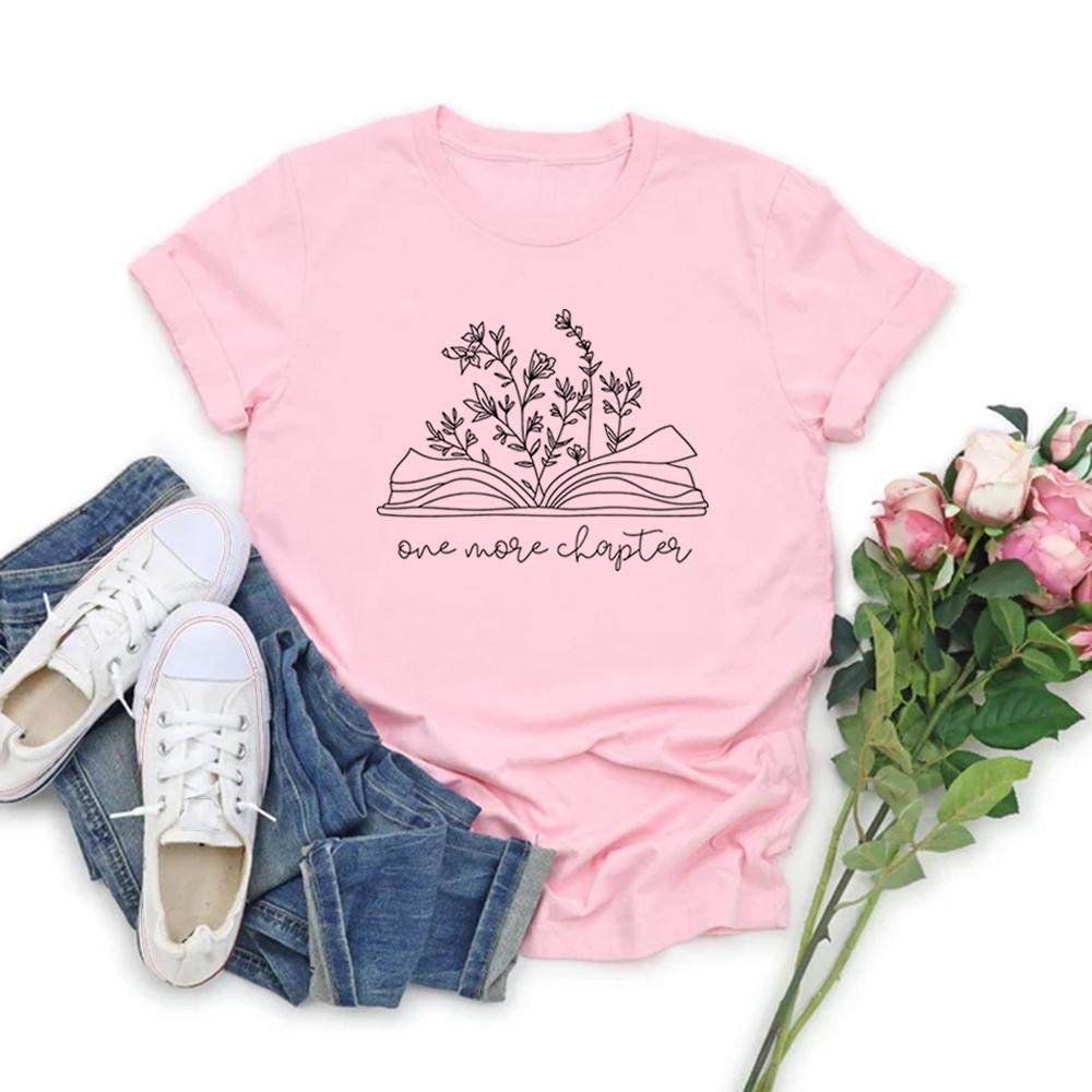 Funny Reading T-Shirt Librarian Gift Book Shirt Cute Graphic Tees Wmen Short Sleeve O-Neck T Shirts Bookish Gift Women Clothing