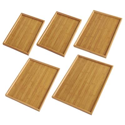 1pc Serving Tray For Kitchen Party Tea Bar Wooden Rectangular Serving Tray Tableware Food Tray Household Replacement Accessories