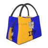 Sigma Gamma Rho 1922 Print Thermal Lunch Bag Women Portable Insulated Cooler Bag for Picnic Work Reusable Waterproof Lunch Box