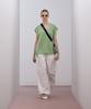 IRONYPORNO WHITELINE 86-Iro314 [Washable] Punched V-Neck Knit Vest Light Green