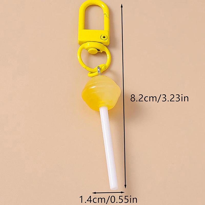 Cute Resin Candy Lollipop Keychain Mini 3D Simulation Food Key Rings For Women Girls Handbag Pendant Diy Kids Jewelry Gifts