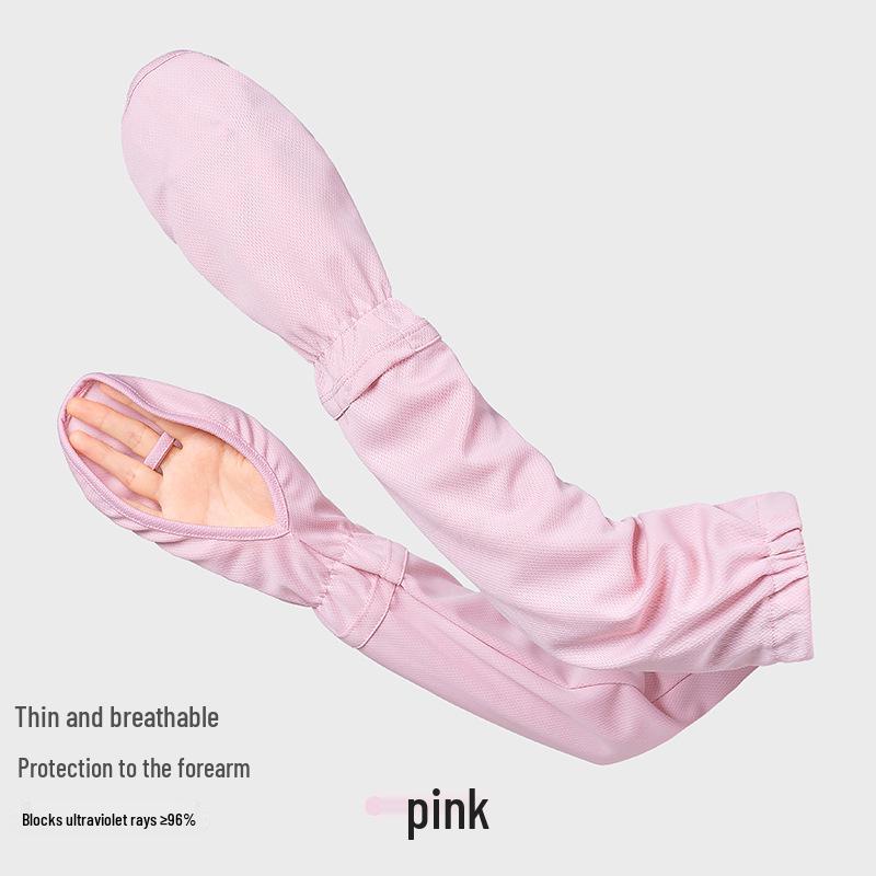 

Женские рукава из ледяного шелка с защитой от УФ-лучей для вождения и активного отдыха розовый
