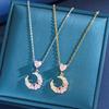 Korean Style Star Moon Diamond Inlaid Collarbone Necklace