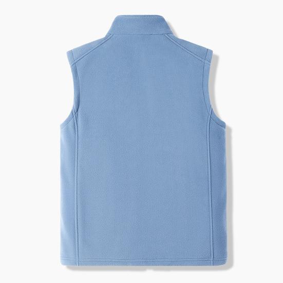 Men Polar Fleece Waistcoat Regular Fit Sleeveless Stand-Up Collar Vest Coat with Zipper Pockets Thermal Insulation Vest Jacket