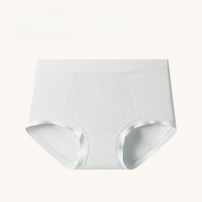 Large Size Female Spring and Autumn Jacquard Breathable 10A Antibacterial Middle Waist Triangle Briefs