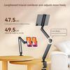 Adjustable Tablet Stand Holder, Multi-Angle Foldable Phone Arm Mount Folding Bracket, Compatible with iPad, iPhones or Other 4"-12.9" Device