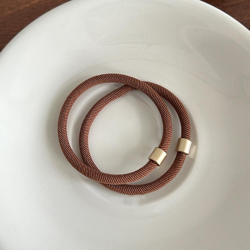 5 Stück Koreanischer Stil Vintage Leopardenmuster Haarbänder Hohe Elastizität Tägliche Basis Pferdeschwanz Gummibänder Haargummis Seile Mädchen Kopfschmuck