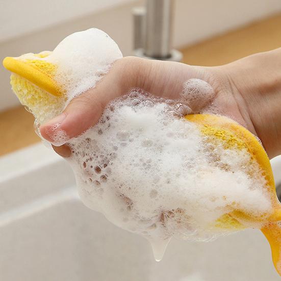 Dishwashing Sponge Double Sided Absorbent Oil-proof Reusable Breathable Multi-functional Thick Foam Rich Cleaning Sponge Kitchen Tool