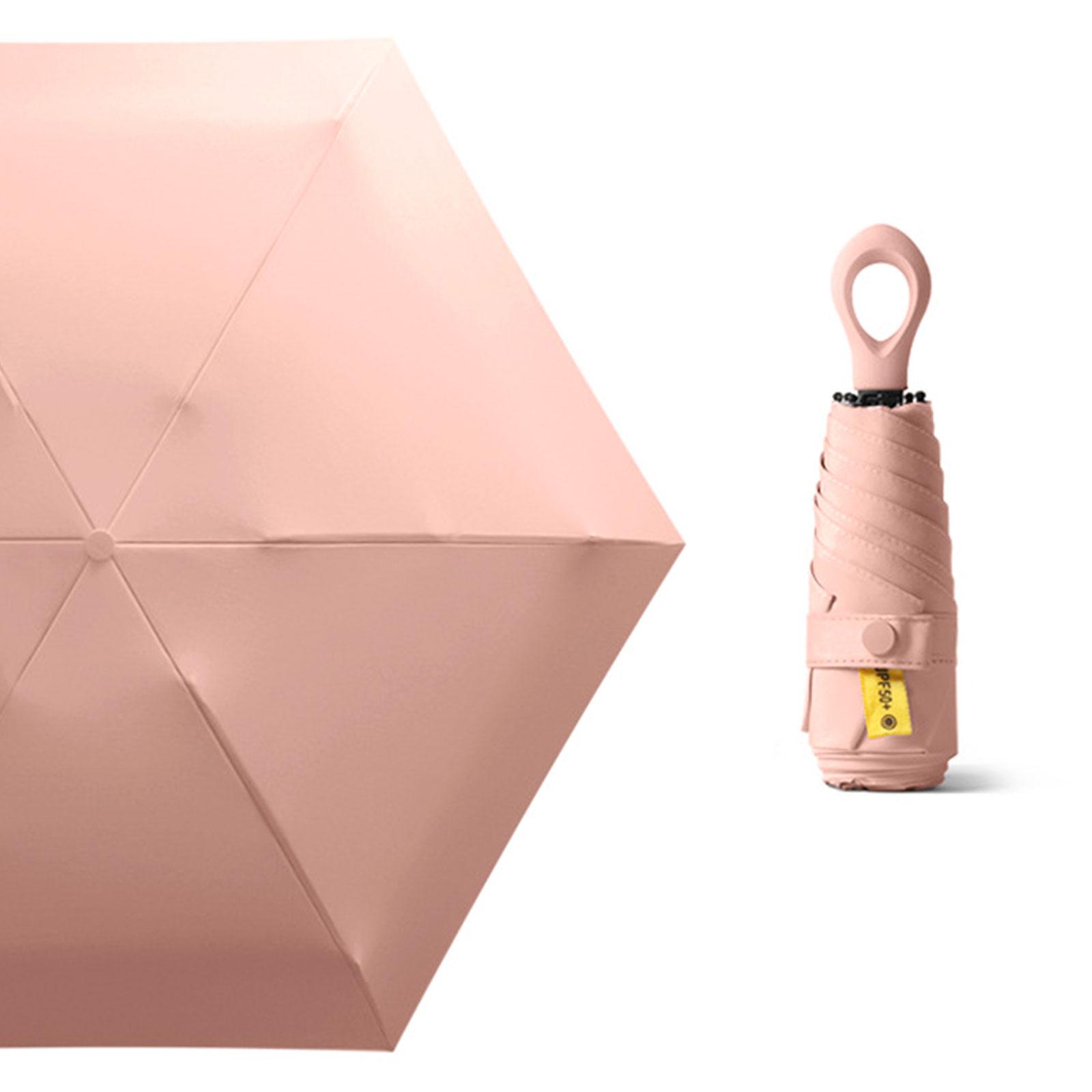 

Stylish Mini Portable Folding Umbrella Sun and Rain Protections Lightweight Travel Size Umbrellas Easy to Carry 8