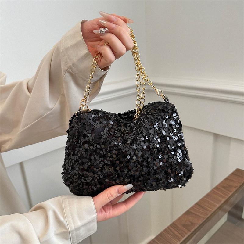 Wholesale Unique Stylish Sequined Small Square Bag For Women With Chain Strap For Daily Use