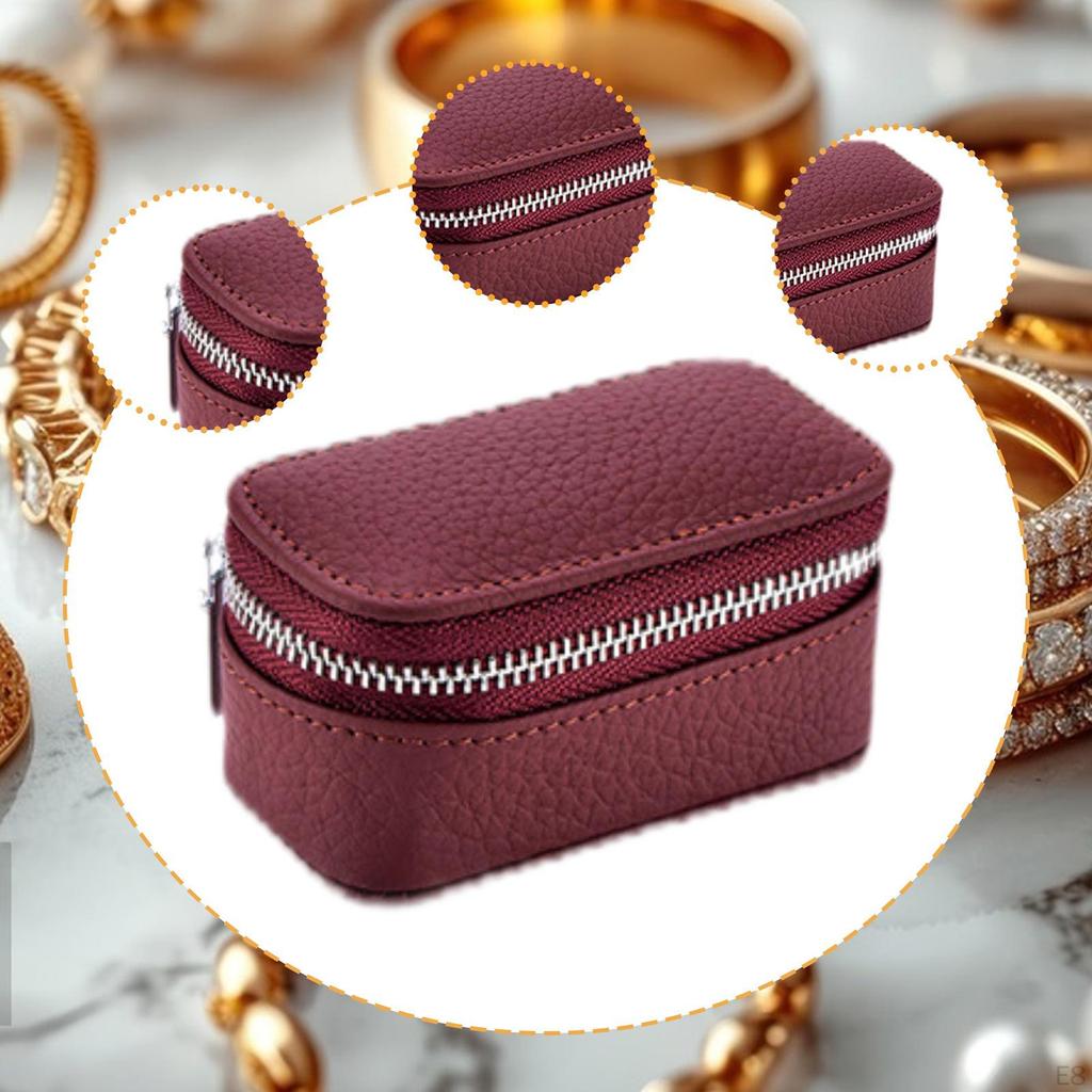 Earrings Bracelet Rings Bag, Portable Velvet Jewelry Box, Mini Earring Necklace Storage Gift