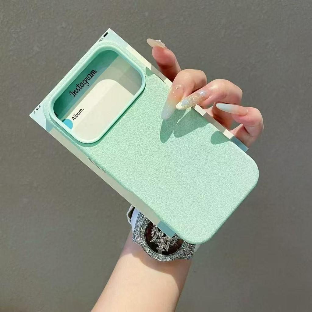 Lychee Texture Case: Drop-Proof, Magnetic Protection for iPhone 17 Pro Max, 16 Pro, 15, and 14.