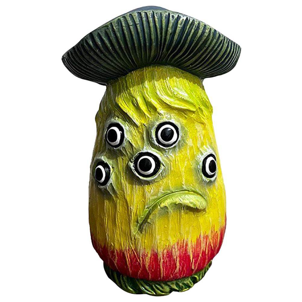 Resin Spooky Mutant Mushroom Decor Craft Halloween Decoration Unique Miniature Mushrooms Statue Multipurpose for Halloween Party