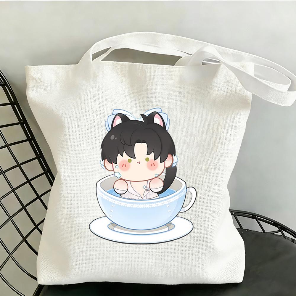 35x40CM Love and Deepspace Rotating Water Cup Dizzy Cat Canvas Bag Rafayel Zayne Xavier Anime Cosplay Single Shoulder StorageBag