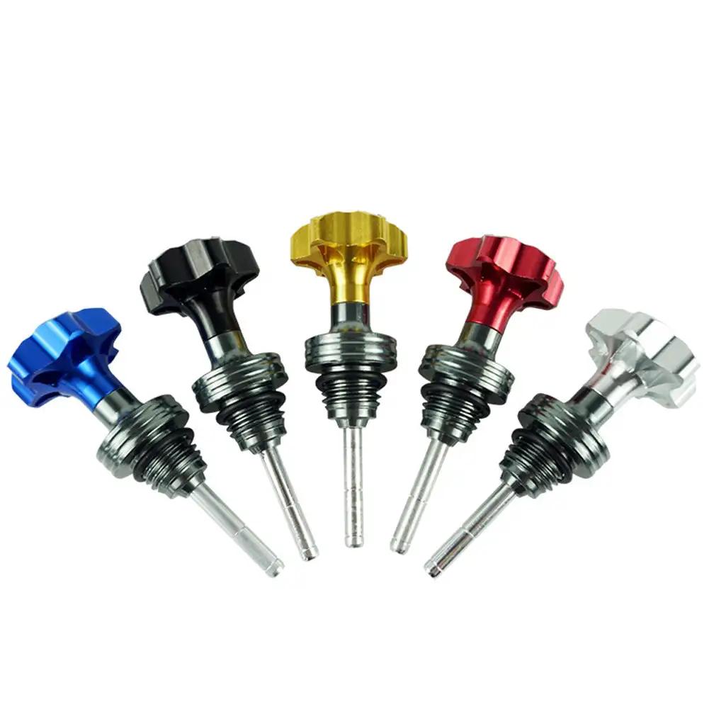 Roller Motorrad Motorölpeilstab Einfüllkappe Verschluss Motorölstandsanzeiger Kurbelgehäuse Rot Blau Schwarz Gold Silber Aluminium