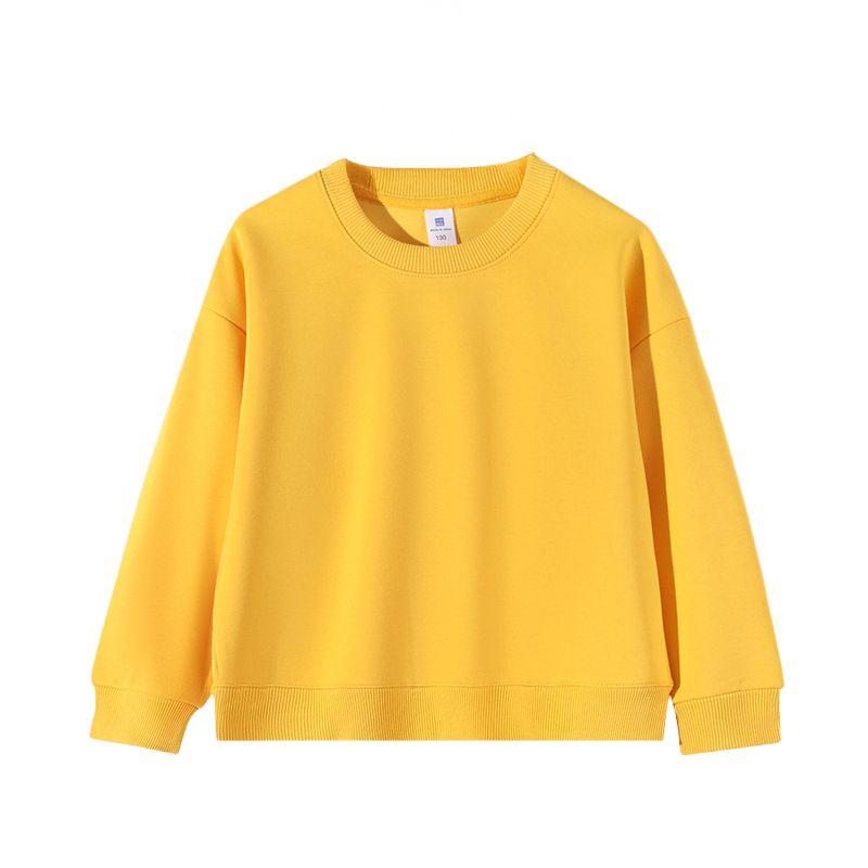 3-14 Years Kids Crew Neck Sweatshirt Solid Color Pullover