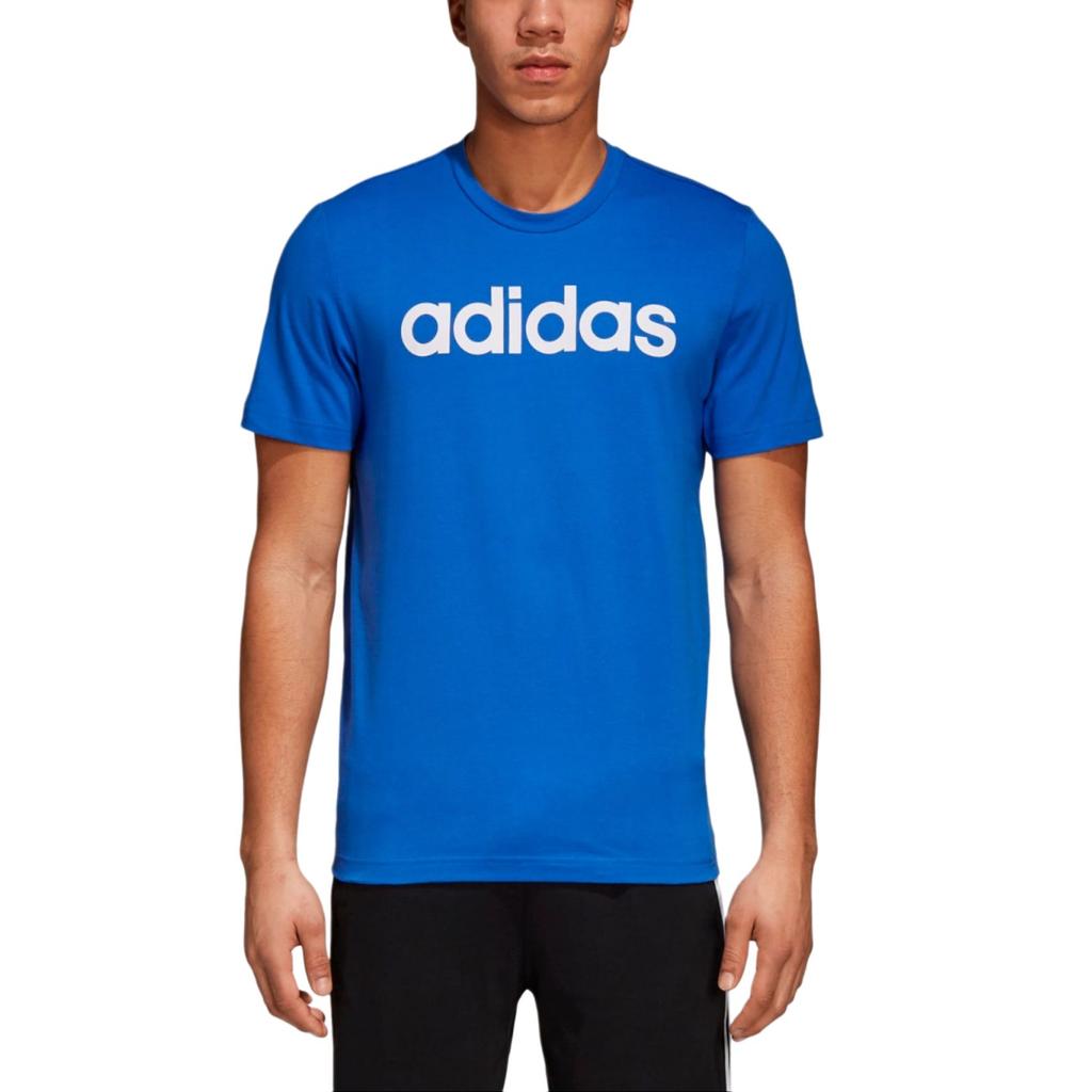 Adidas Sports Lifestyle Series Round Neck Pullover Breathable Moisture-Wicking Ultra-Light Short Sleeve T-Shirt Men Tops High-Gloss-Blue DM3135