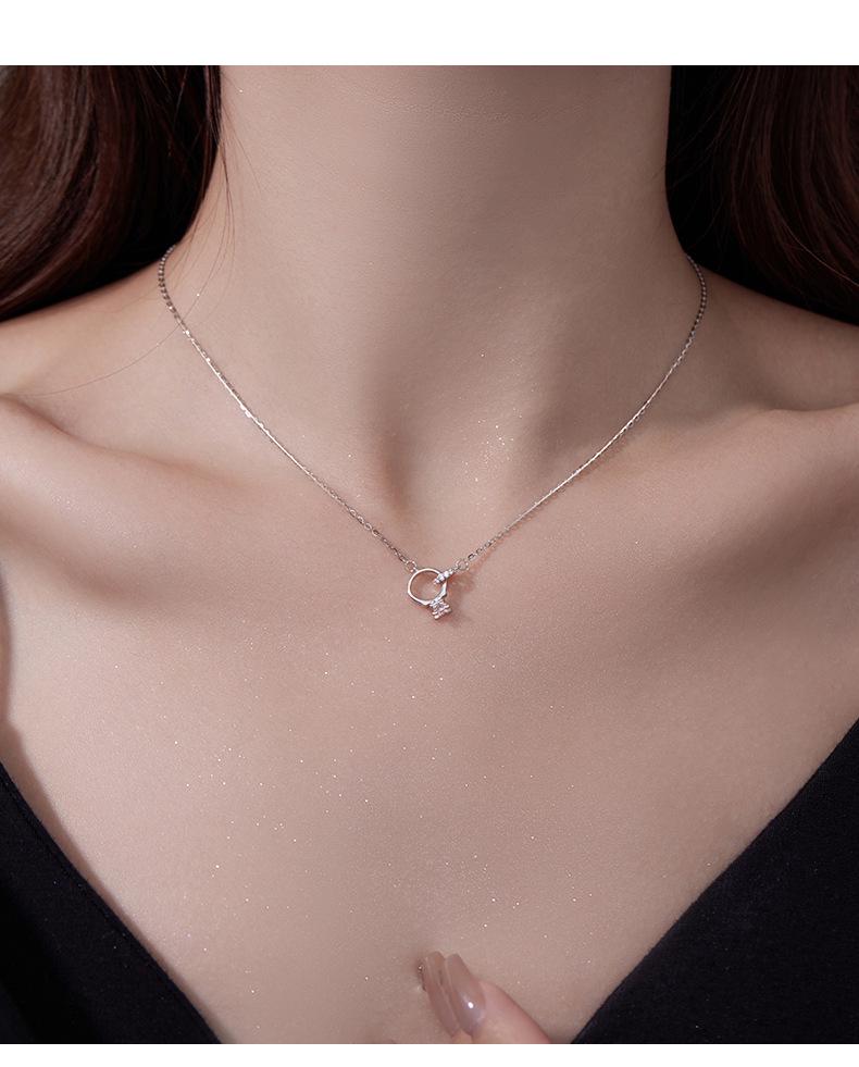 Banyan Tree S925 Silver Mobius Pendant Necklace - Light Luxury, Niche Ins Cold Style Clavicle Chain