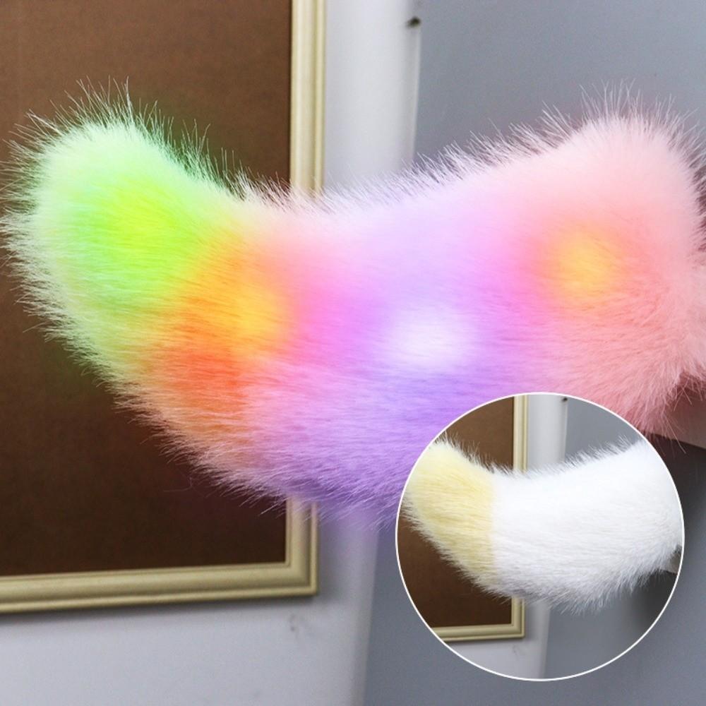 Autoadesivo Attivato dal Suono Coda Mobile Ricaricabile Peluche Coda Scodinzolante Ornamento per Veicolo