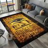 2025 Antikes Ägypten Hieroglyphen Mythologie Wandmalerei Teppich für Wohnzimmer Schlafzimmer Sofadekoration,Rutschfeste Bodenmatte