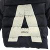 ARMANI JUNIOR Back Print Long Sleeve Hood Down Jacket 39.4" Navy System Kid's Used