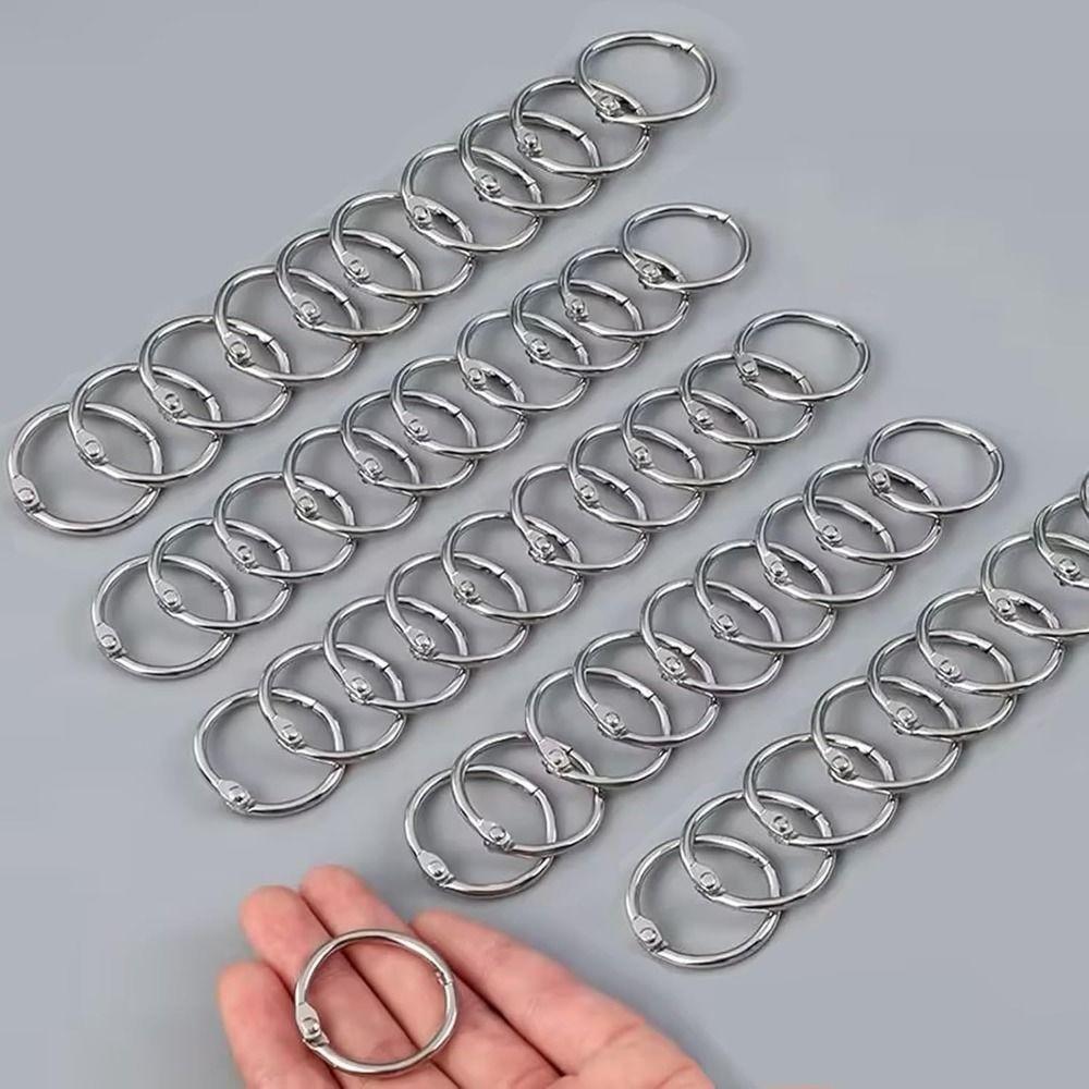 50Pcs O Ring Metal Binder Rings Assorted Sizes Keychain Rings Metal Opening Ring  Home Office