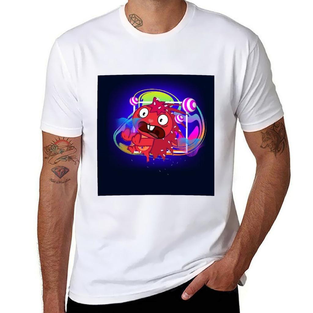 Flaky Happy Tree Friends Colourful TShirt Lightweight Gym Training TShirt