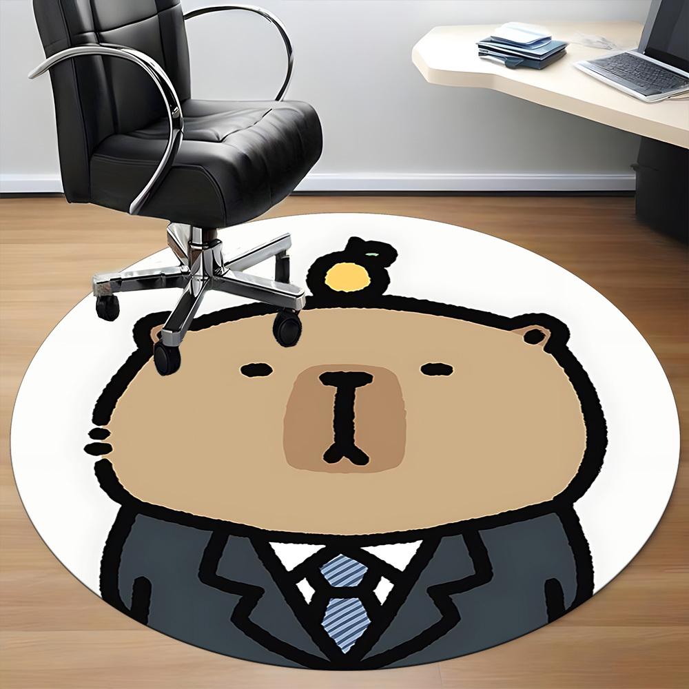 1 Stück Capybara Kostüm Stuhl Teppich für Büro Rutschfest, Waschmaschinenfester Teppich für Büro, Zimmer - Feiertagsdekoration, Maschinell hergestellt yy251016087