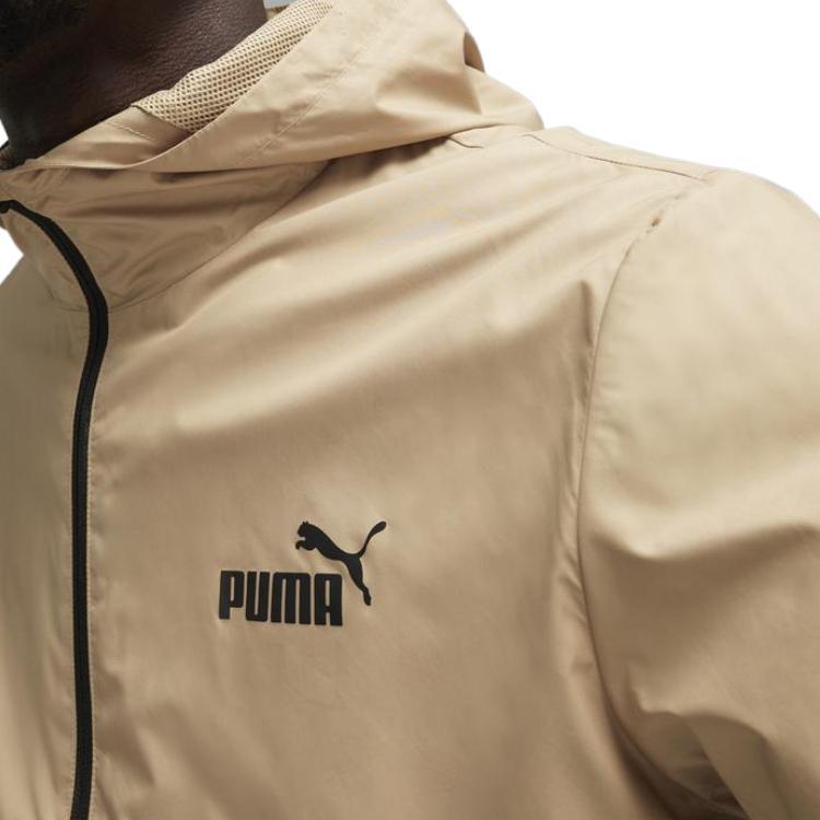 Puma Essentials Solid Comfortable Soft Windbreaker Jacket Men Jacket Khaki 847484-83