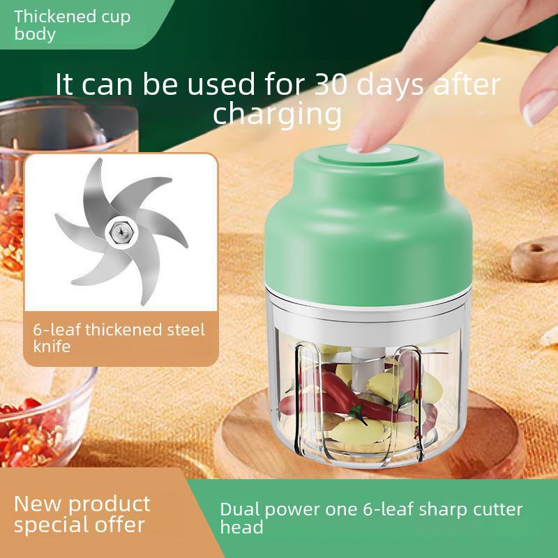 Masina și curățătorul de usturoi electric fără fir – Mini unealtă automată de amestecare și zdrobire de bucătărie