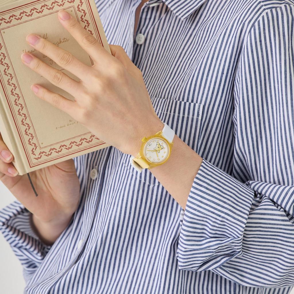 Citizen Smile Solar Disney Collection Winnie the Pooh 10 ATM Water Urethane White Q&Q Watch, Solar, Analog, Resistance, Strap, R03A-514VK, Women's,