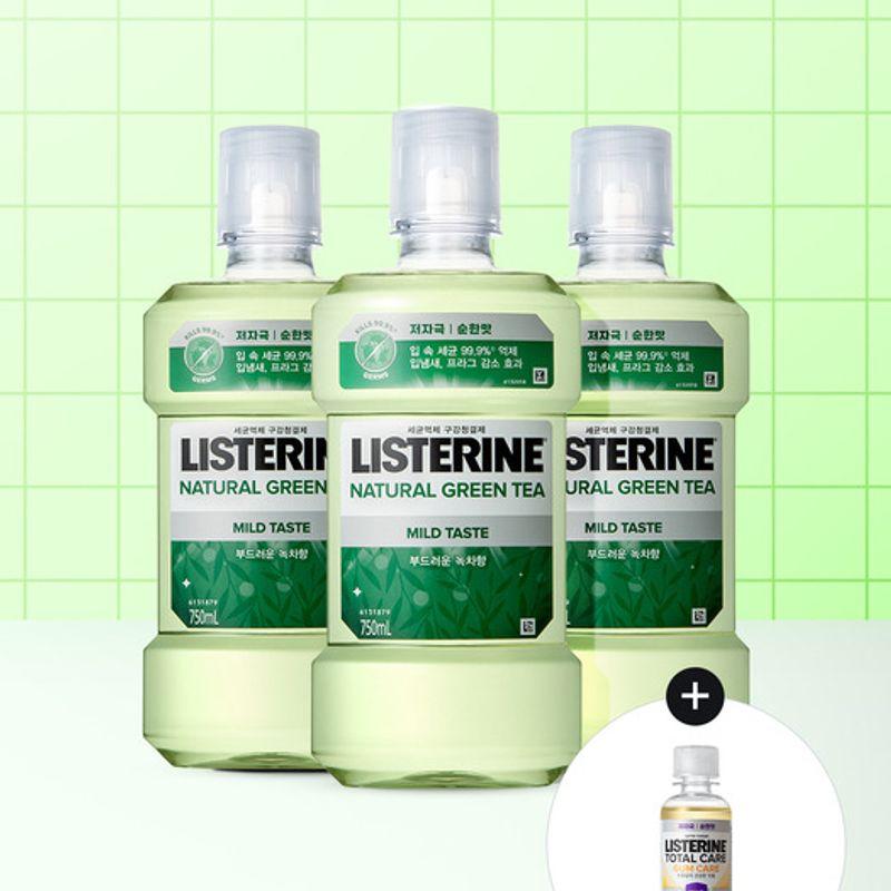 Listerine Natural Green Tea Mild 750mlx3