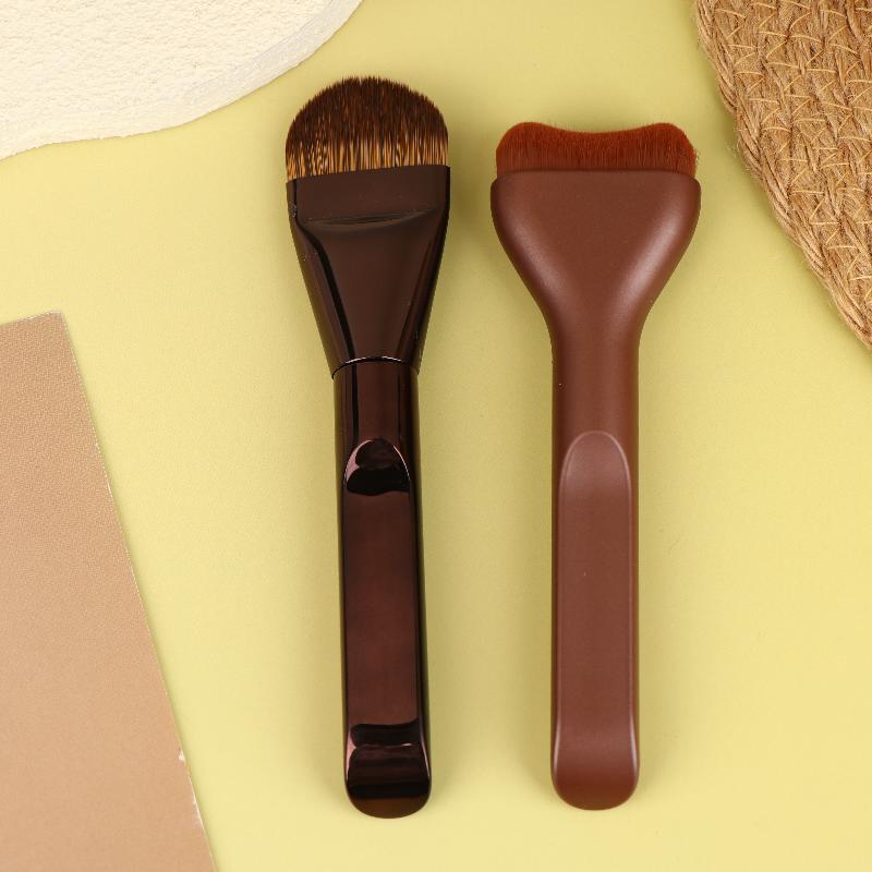 1/2 Stück Foundation Make-up Pinsel Set Ultra Dünner Top Maskenpinsel Für Flüssige Creme Kosmetik Verblenden Beauty Werkzeug Premium Geschenk