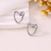 Trendy Irregular Heart-Shaped Stainless Steel Stud Earrings - Fashionable, Versatile & High-Quality