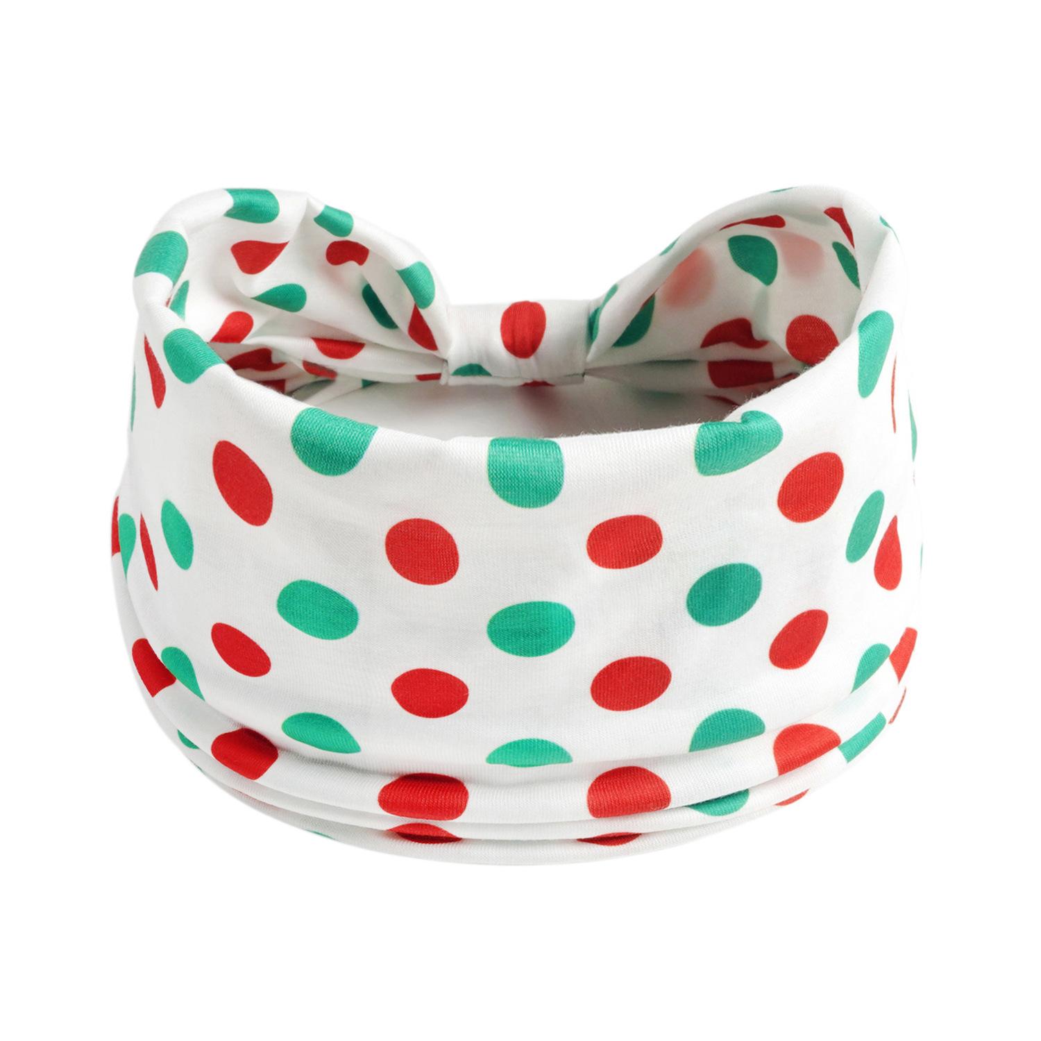 

Hairband Version Yoga Exercise Headband With Polka Dot Stripe Print Headband For Women One Size білий