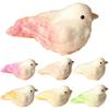 Handmade Squishy Realistic Bird Kid Squeeze Toys Silicone Soft Flocked Pinch Sensory Toys for Kids Desktop Ornament Pinching Toy